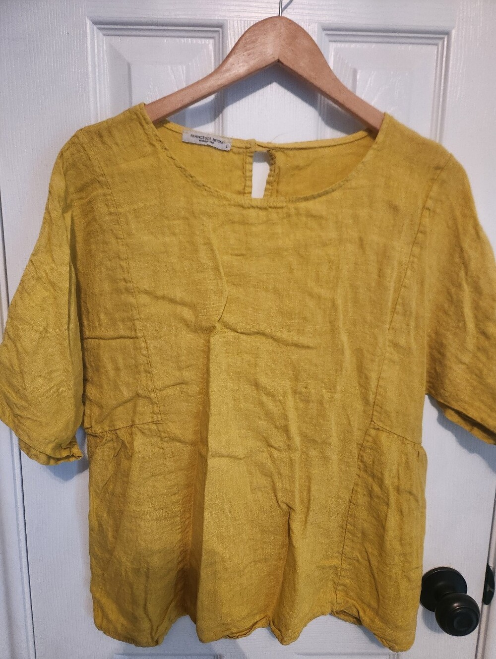 Francesca Bettini Blouse Mustard Yellow Size Large